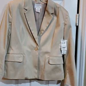 Worthington Petite Stretch Tan Jacket Size 10P